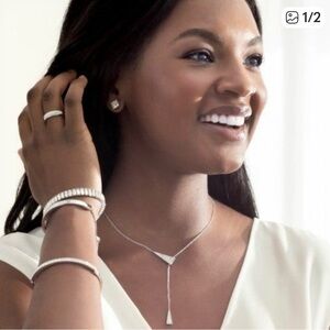 Touchstone jewelry crystal silver Necklace